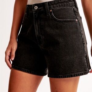 Abercrombie & Fitch Black Jean Shorts High-Waisted Cut-Off. Brand new.